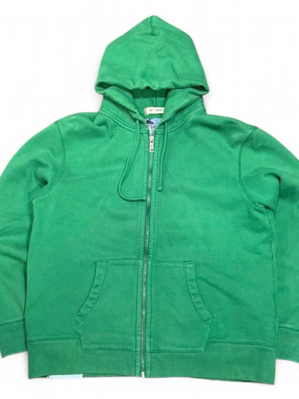 Y2K Gap Green Blank Heavyweight Cotton Zip Up Hoodie